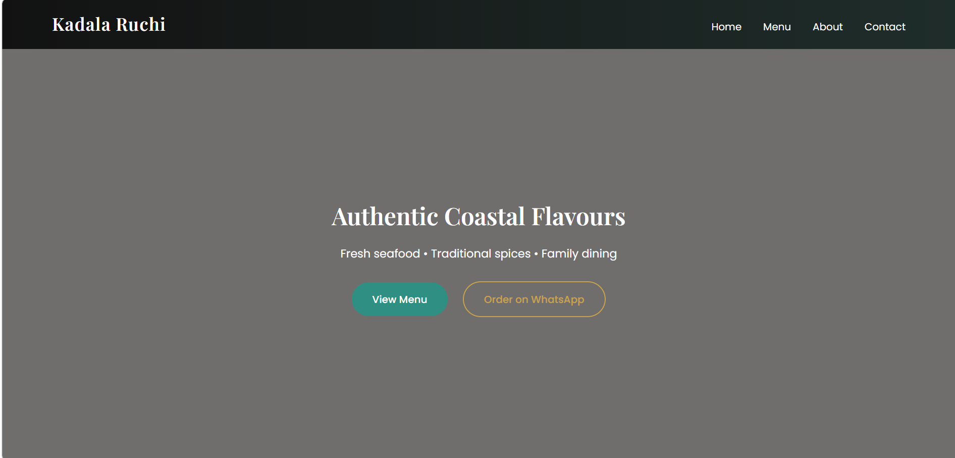KadalaRuchi website preview